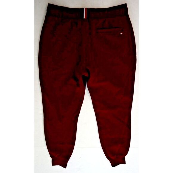 Tommy Hilfiger MW28208 500 Men's Sz L Maroon "TH" Monogram Logo Sweatpants $129 - Picture 2 of 7